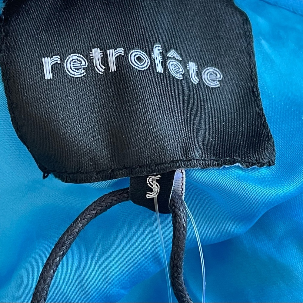 Retrofete Shy One Shoulder Sequin Dress Blue Size Small - Picture 3 of 5